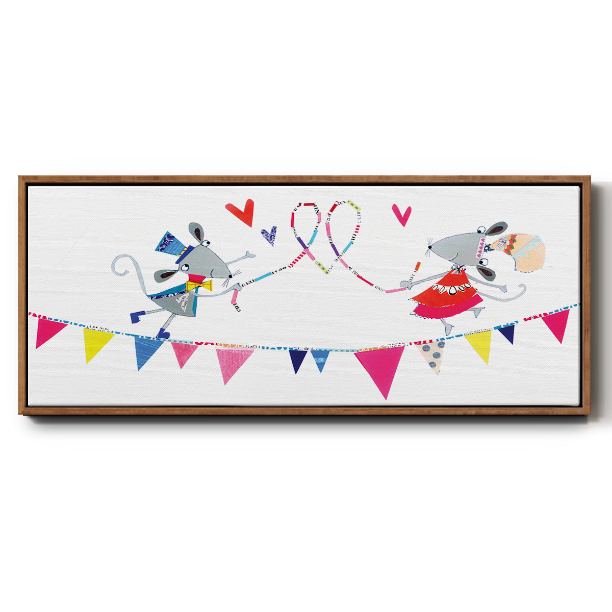 Circus Mice - Floater Framed Canvas Print