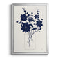 Indigo Sketch Bouquet II - Modern Framed Canvas Print