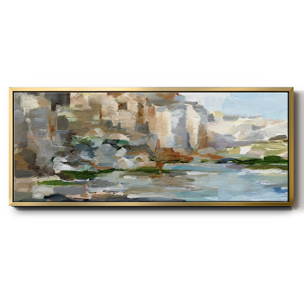 Western Cliffs I - Floater Framed Canvas Print