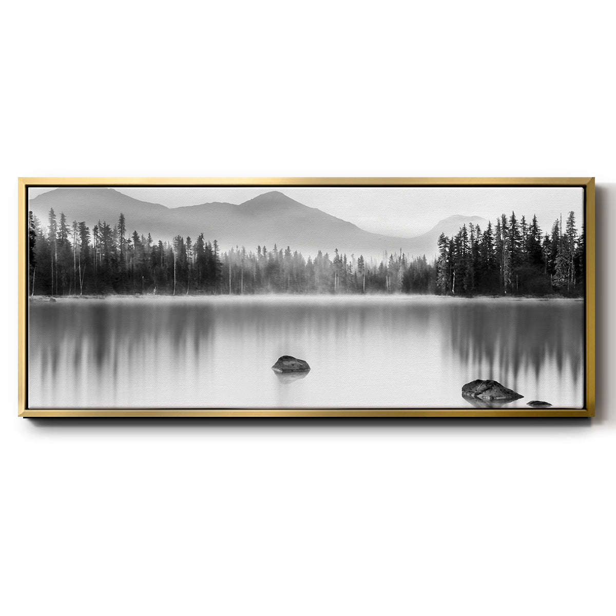 Mountain Reflection - Floater Framed Canvas Print