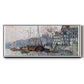 View of the Kromme Waal in Amsterdam - Floater Framed Canvas Print