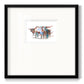 Modern Longhorns II Premium Framed Print Double Matboard