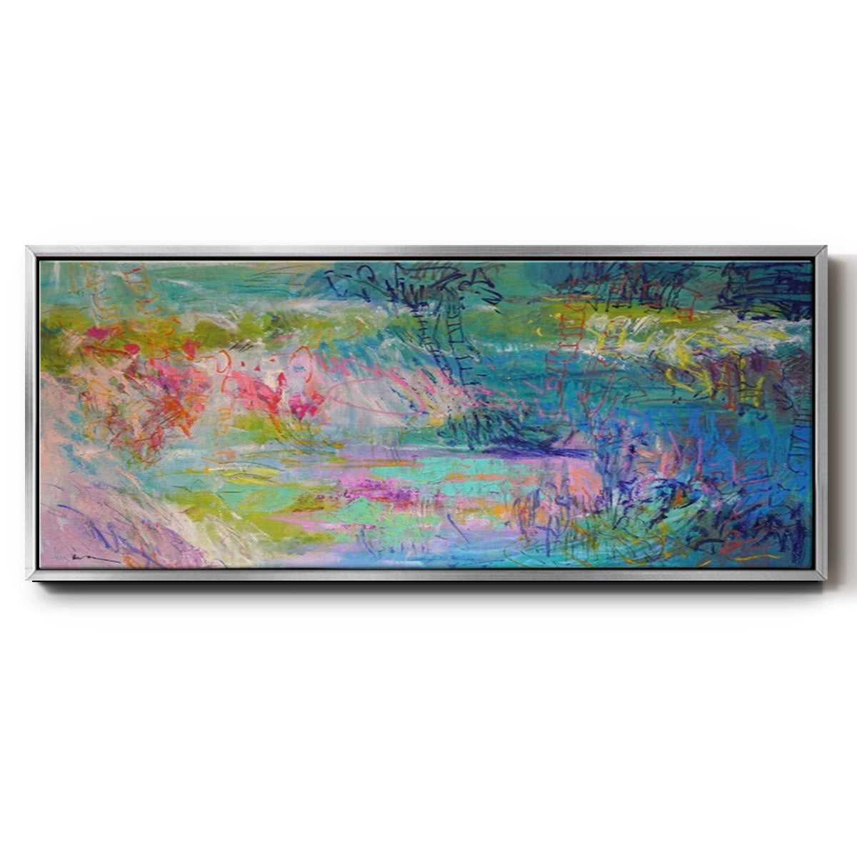 Floating on a Dream - Floater Framed Canvas Print
