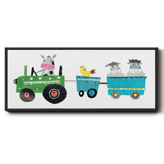 Cute Farm - Floater Framed Canvas Print