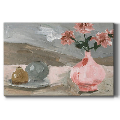 Vase of Pink Flowers VI - Canvas Art Print