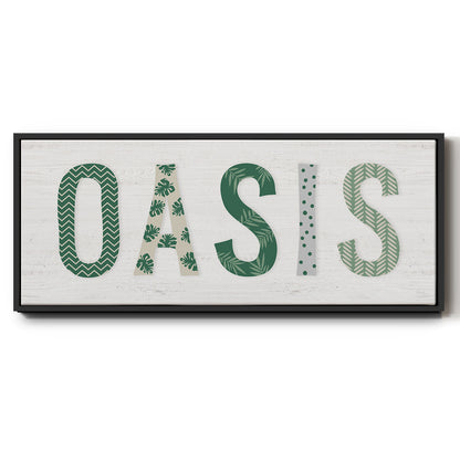 Oasis Cabana - Floater Framed Canvas Print