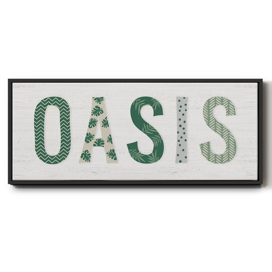 Oasis Cabana - Floater Framed Canvas Print