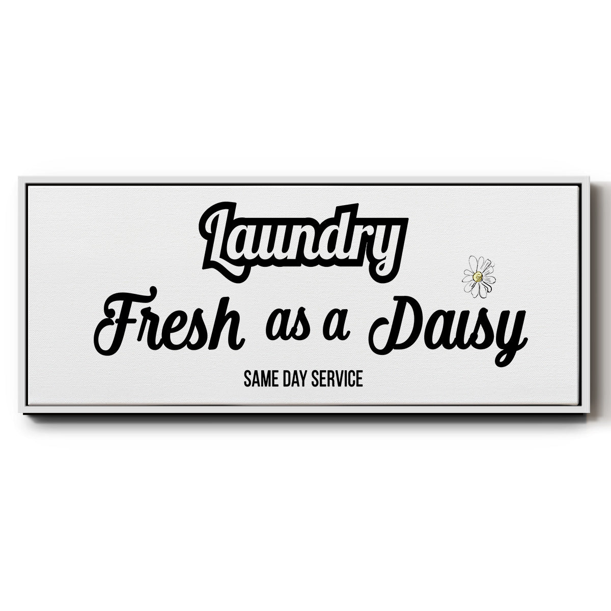 Daisy Laundry - Floater Framed Canvas Print