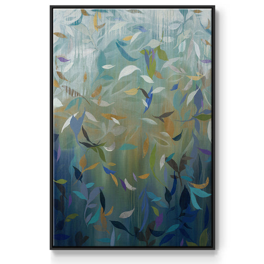 Falling Leaves - Floater Framed Canvas Print