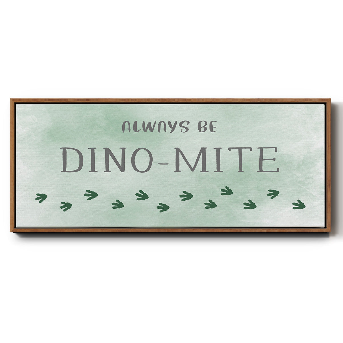 Dinomite - Floater Framed Canvas Print