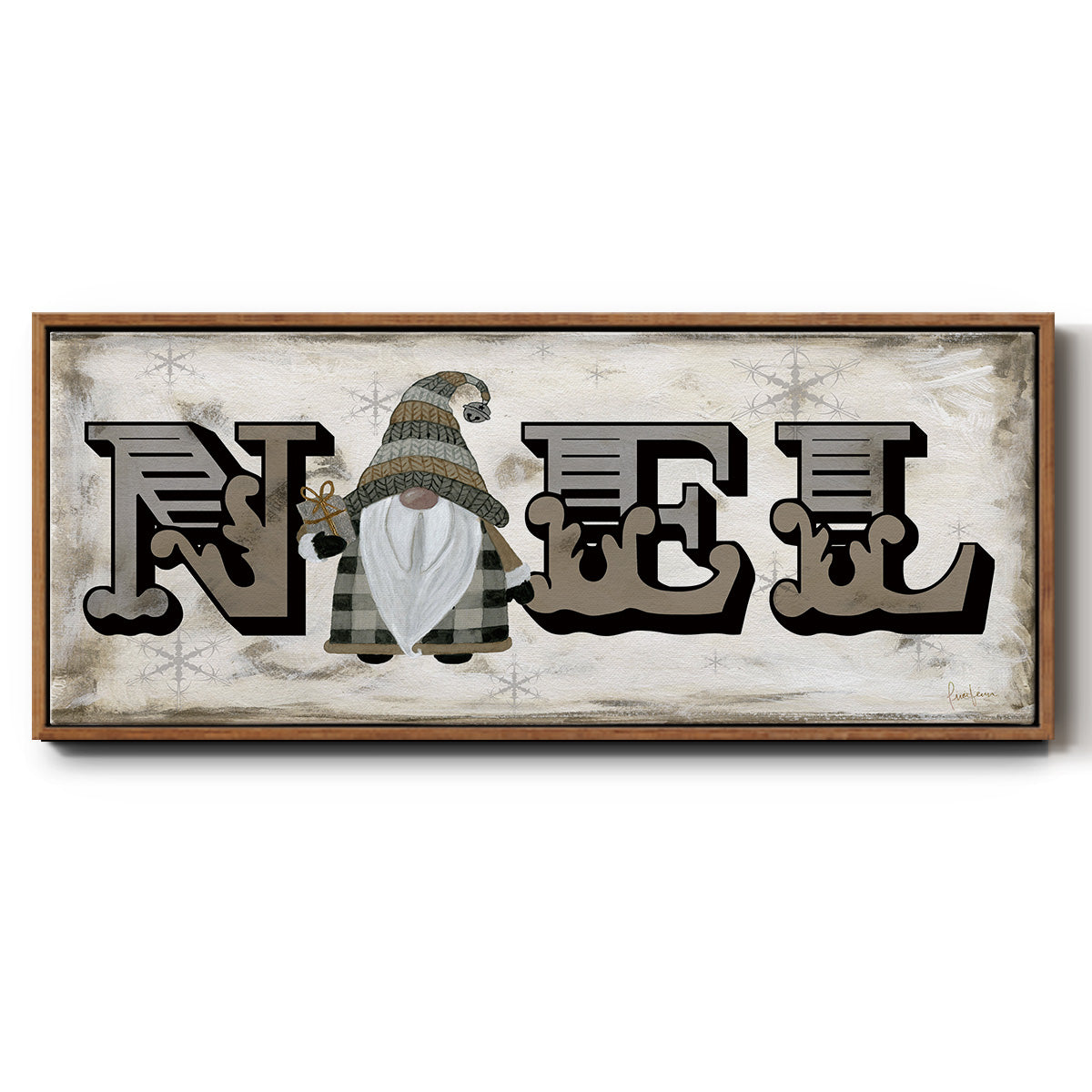 Winter Wonderland Friend Noel - Floater Framed Canvas Print