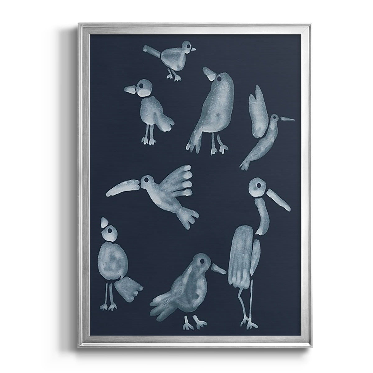 Flock II - Modern Framed Canvas Print