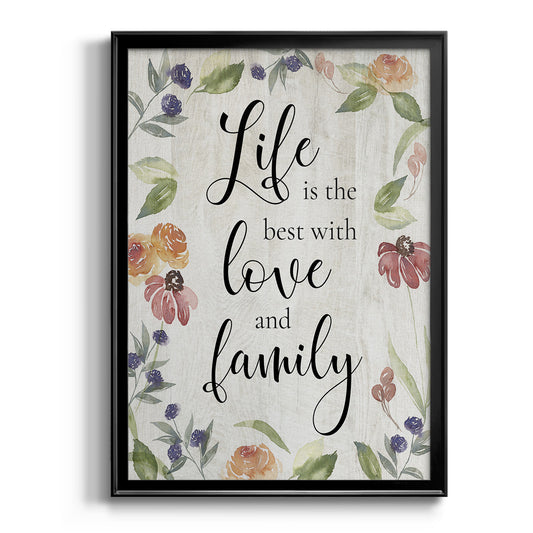 Life is the Best - Modern Framed Canvas Print