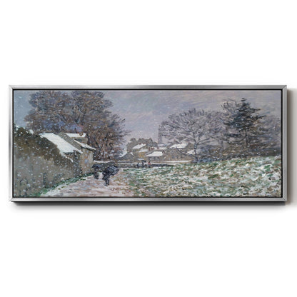 Snow at Argenteuil, 1874 - Floater Framed Canvas Print