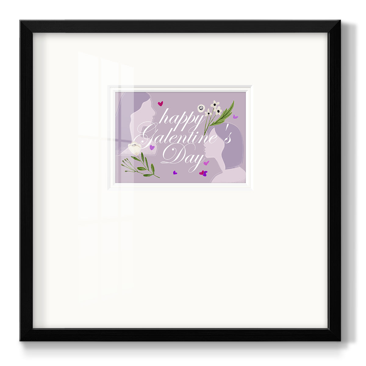 Happy Galentine's Day Collection A Premium Framed Print Double Matboard