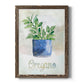 Potted Oregano - Premium Canvas Framed in Barnwood - Ready to Hang