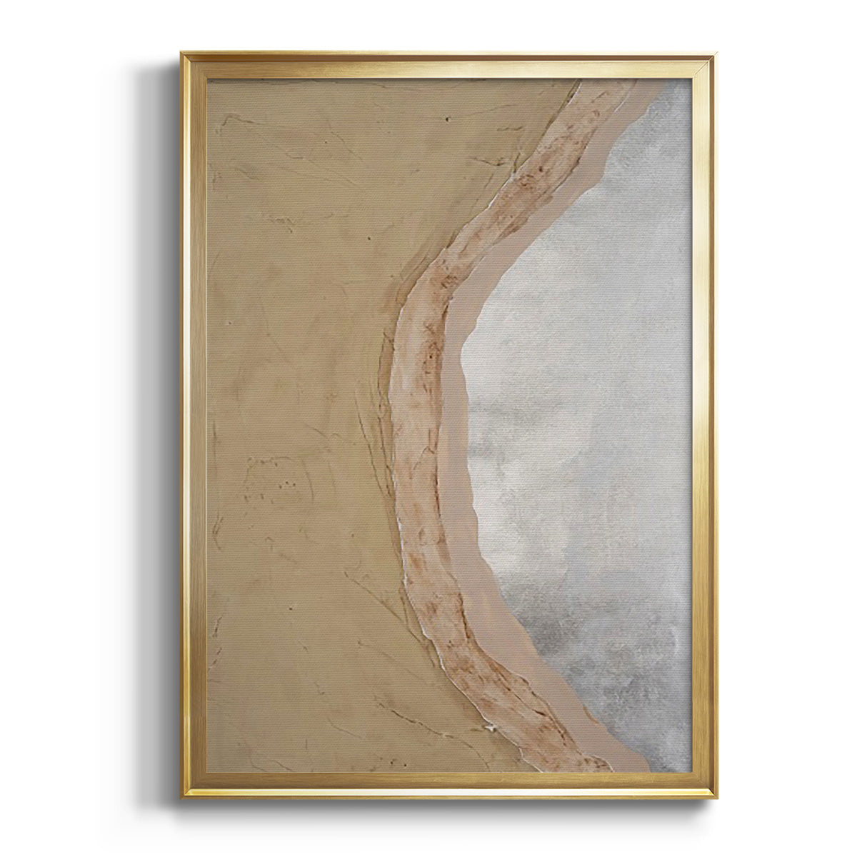 Silver Lake III - Modern Framed Canvas Print