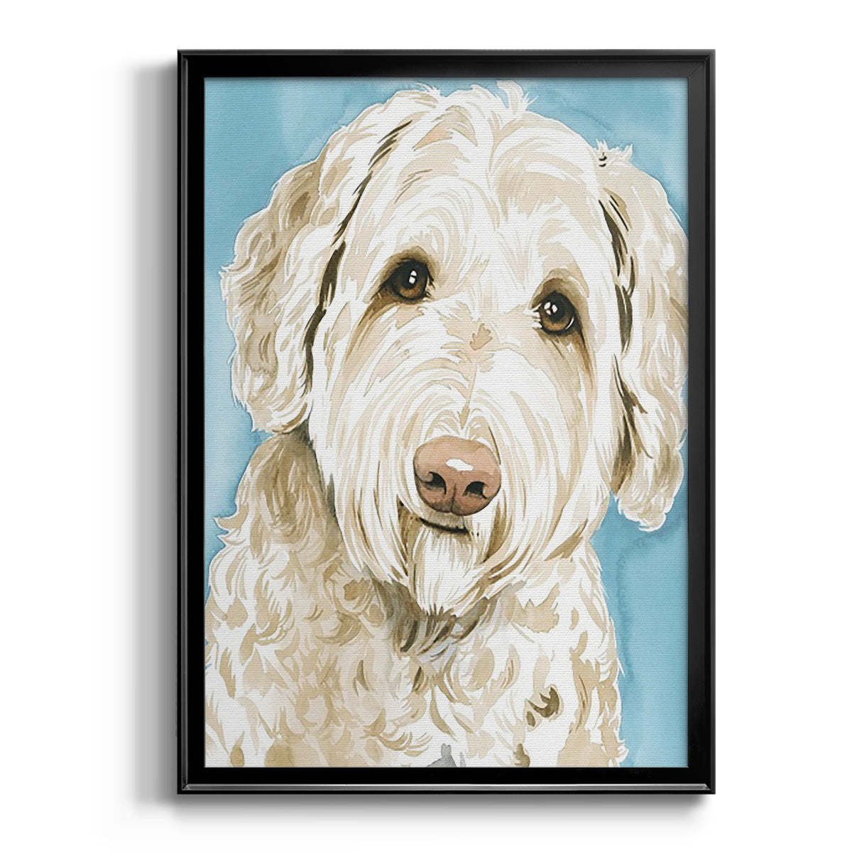 Labradoodle I - Modern Framed Canvas Print