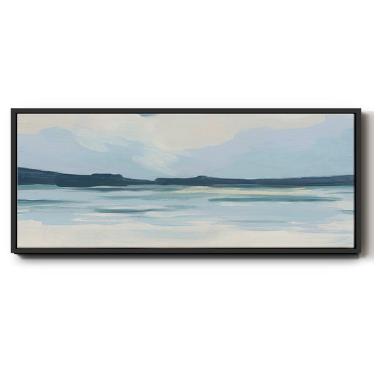 Cream Coastline I - Floater Framed Canvas Print
