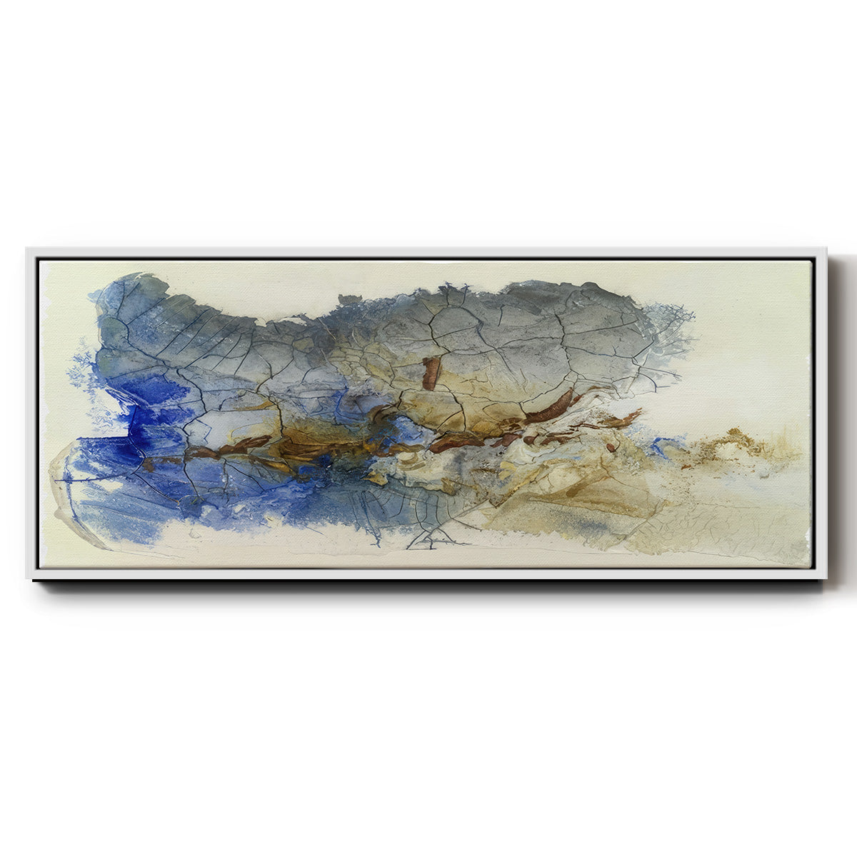 Golden Cleft I  - Floater Framed Canvas Print