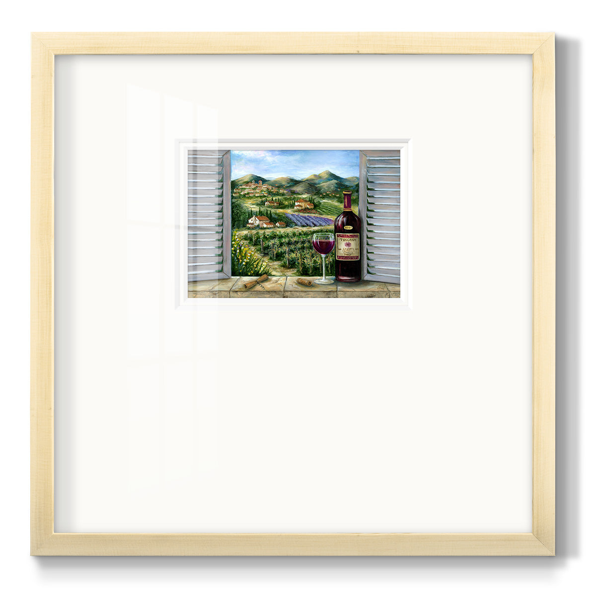 Tuscan Red and Vineyard - Double Matboard Framed Print