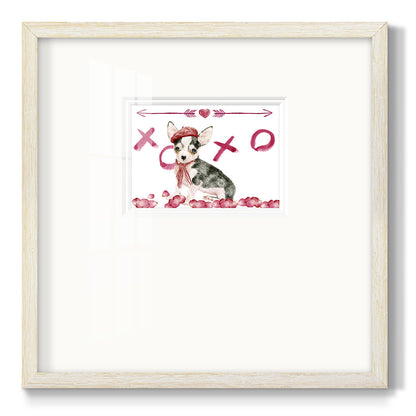 Puppy Valentine Collection A - Double Matboard Framed Print
