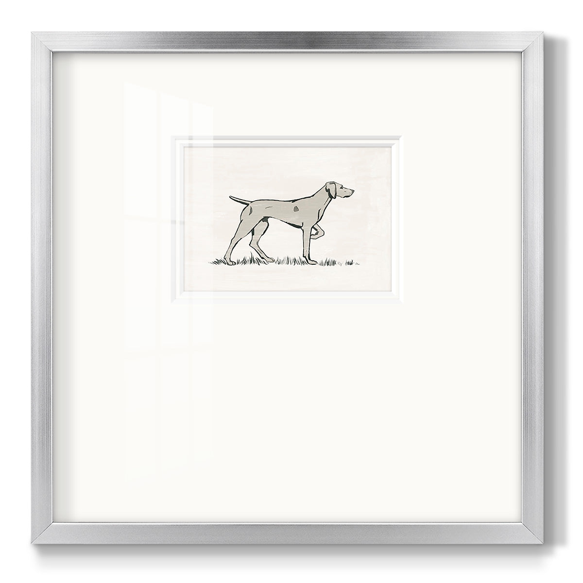 Neutral Pointer I Premium Framed Print Double Matboard