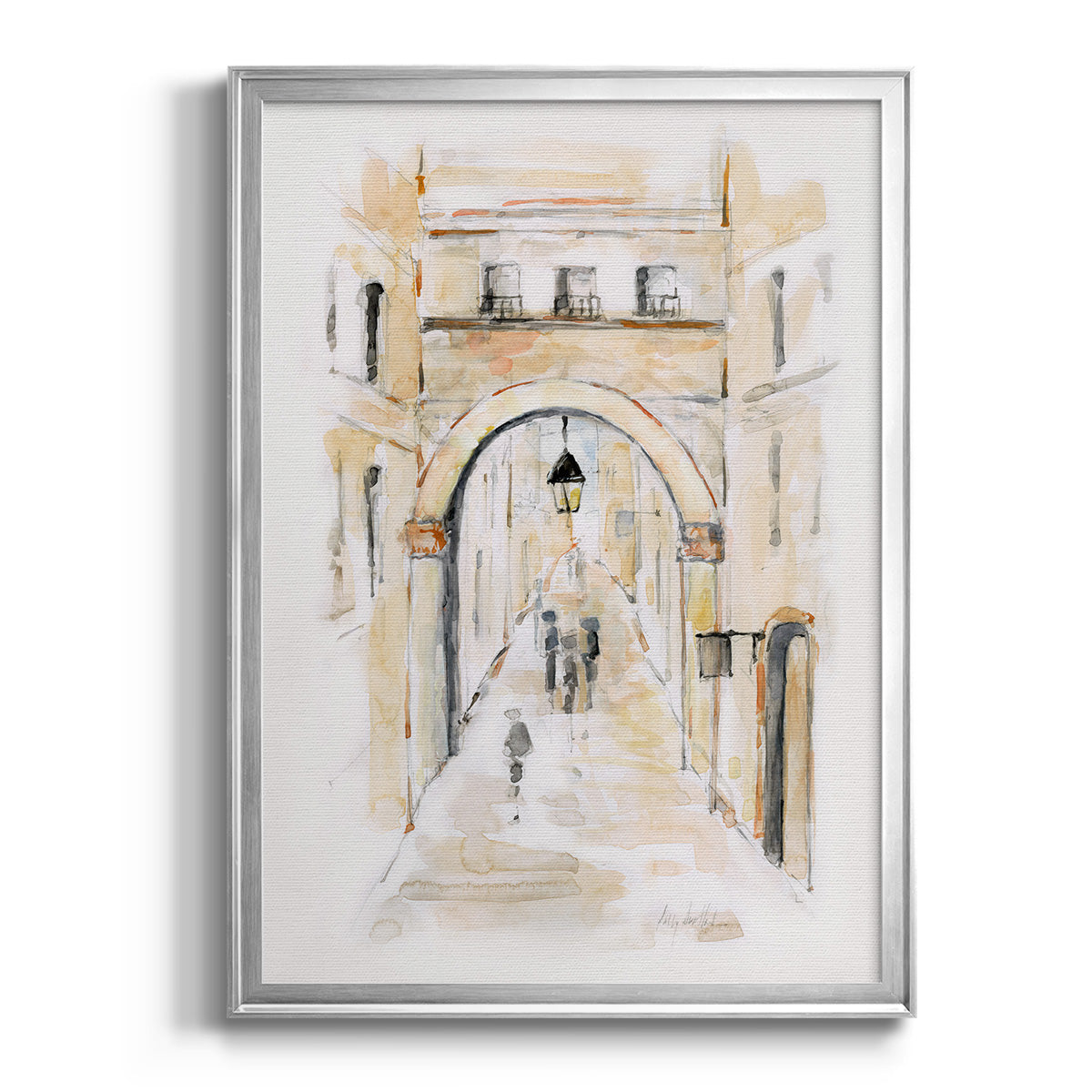 Venice Market Day I - Modern Framed Canvas Print