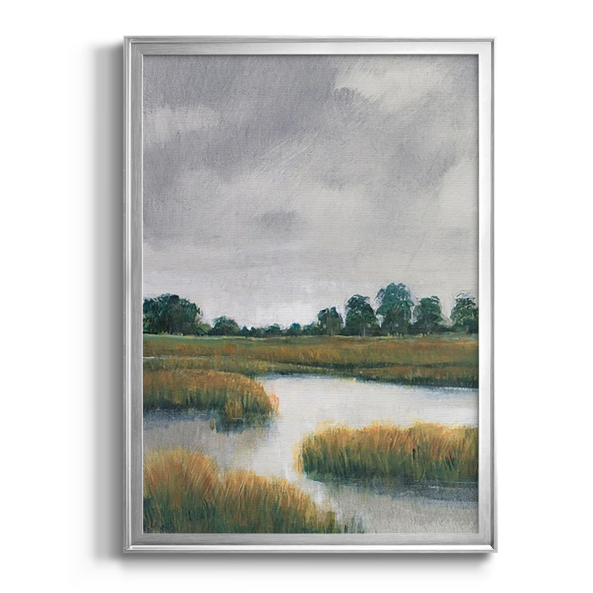 Salt Marshes II - Modern Framed Canvas Print