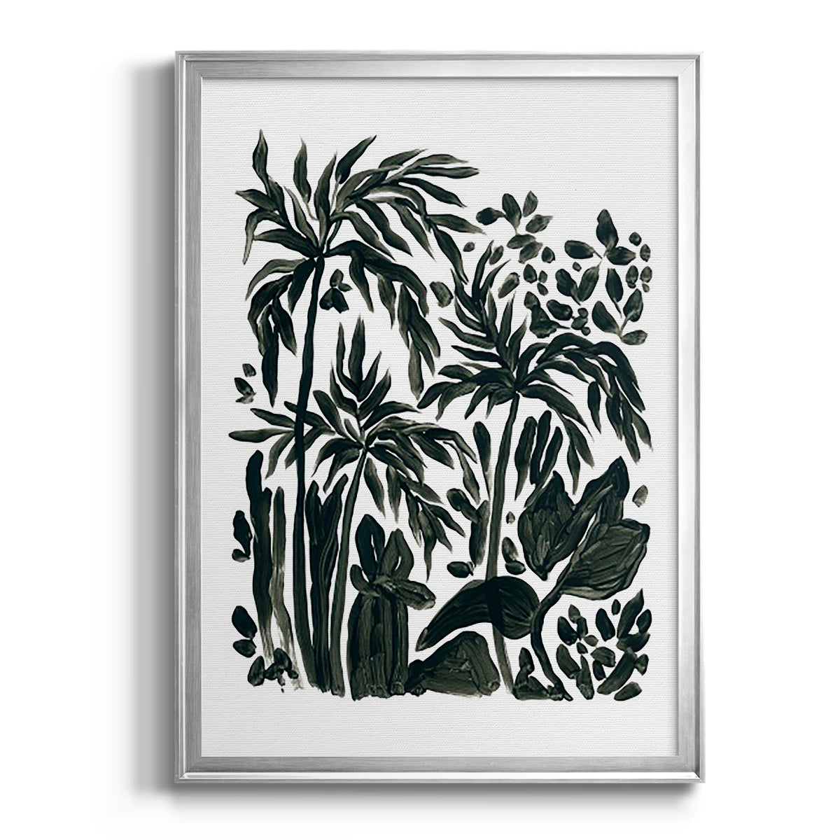 Ink Jungle III - Modern Framed Canvas Print