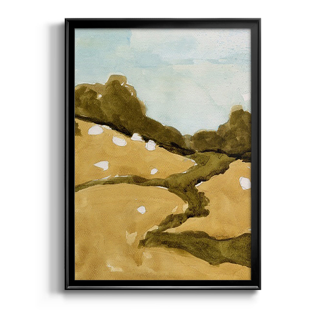 Scattered Sheep II - Modern Framed Canvas Print