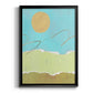 Green and Gold Pieced Landscape I - Modern Framed Canvas Print