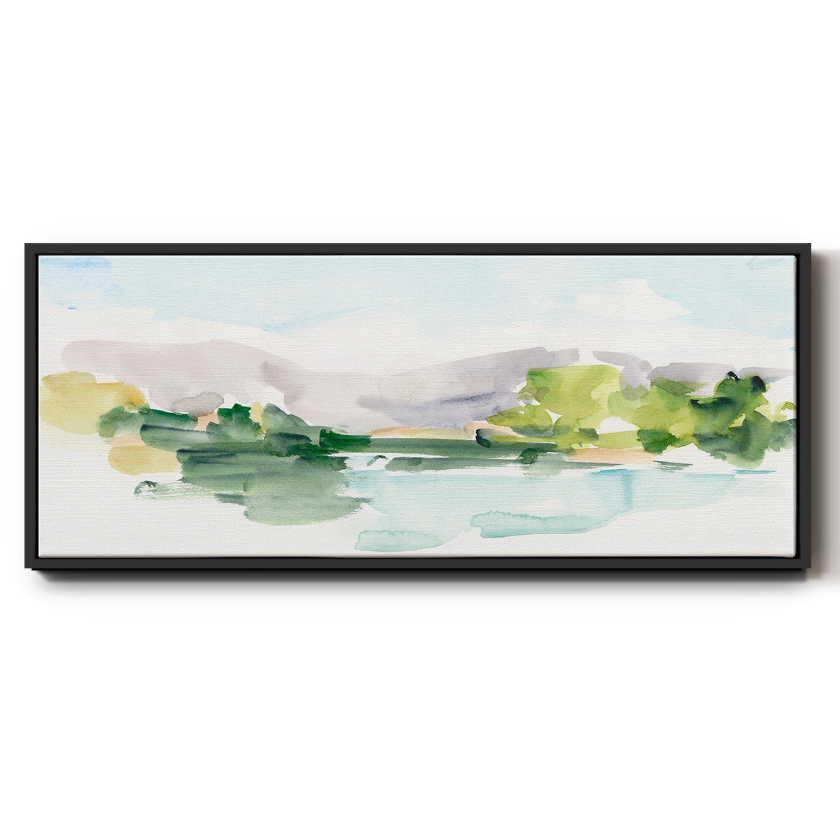 Tangerine Sunset II - Floater Framed Canvas Print