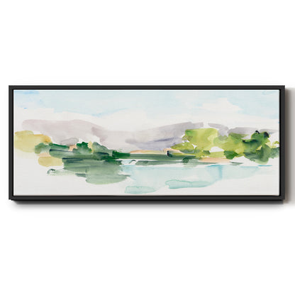 Tangerine Sunset II - Floater Framed Canvas Print