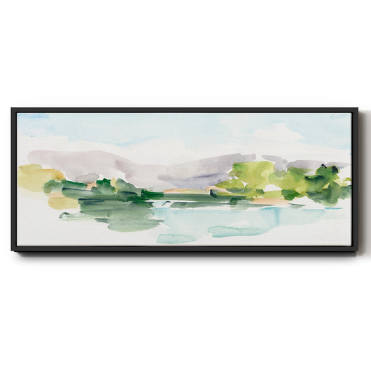 Tangerine Sunset II - Floater Framed Canvas Print