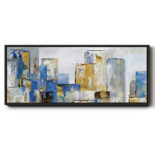 City Blues I - Floater Framed Canvas Print