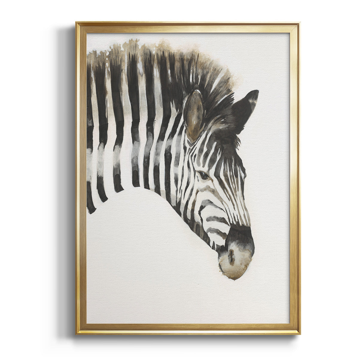 Zebra Stripes - Modern Framed Canvas Print