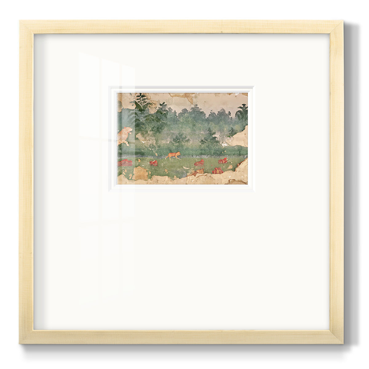 Wooded Tapestry - Double Matboard Framed Print