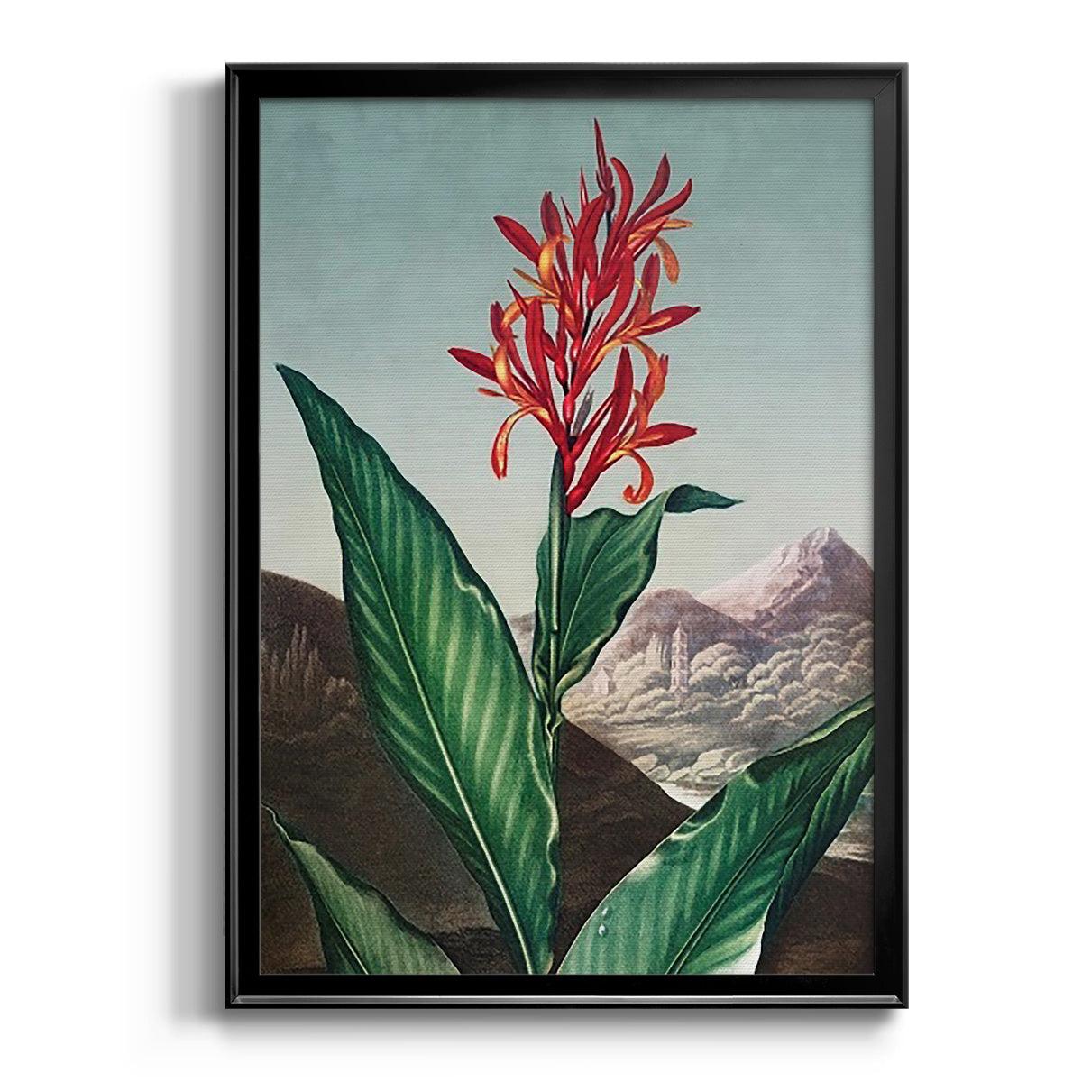 Temple of Flora I - Modern Framed Canvas Print