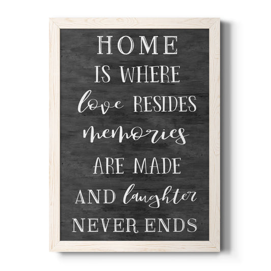 Love Resides - Barnwood Framed Canvas Print