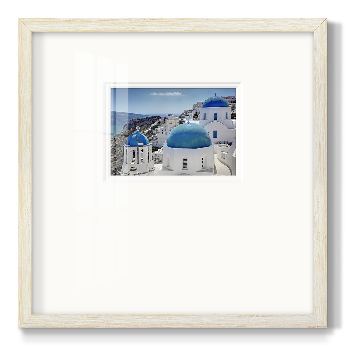 Santorini Saturday Premium Framed Print Double Matboard