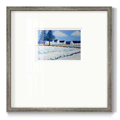 Winter Barn V Premium Framed Print Double Matboard