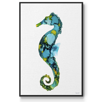 Seahorse Framed Premium Gallery Wrapped Canvas - Ready to Hang