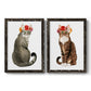 Flower Crown Cats I - Premium Framed Canvas 2 Piece Set - Ready to Hang