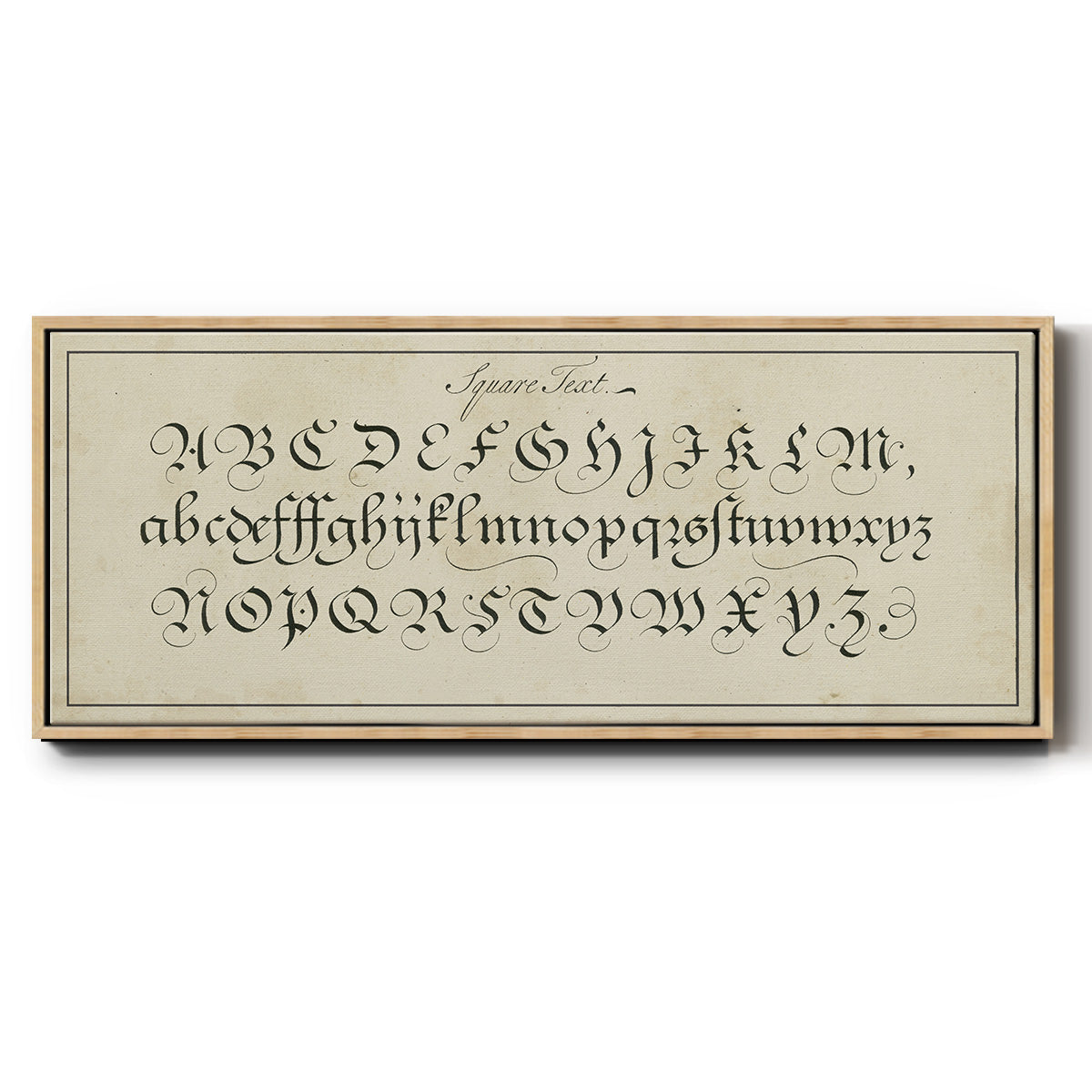 Manuscript Sampler III - Floater Framed Canvas Print