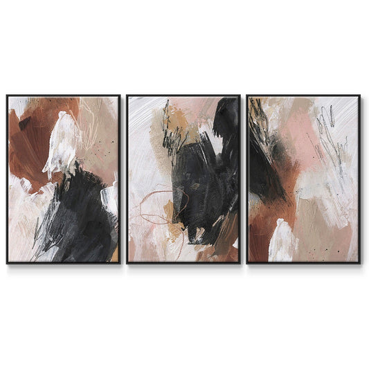 Unbleached Neutrals I - Floater Framed Canvas Set