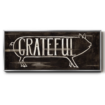 Grateful Pig - Floater Framed Canvas Print