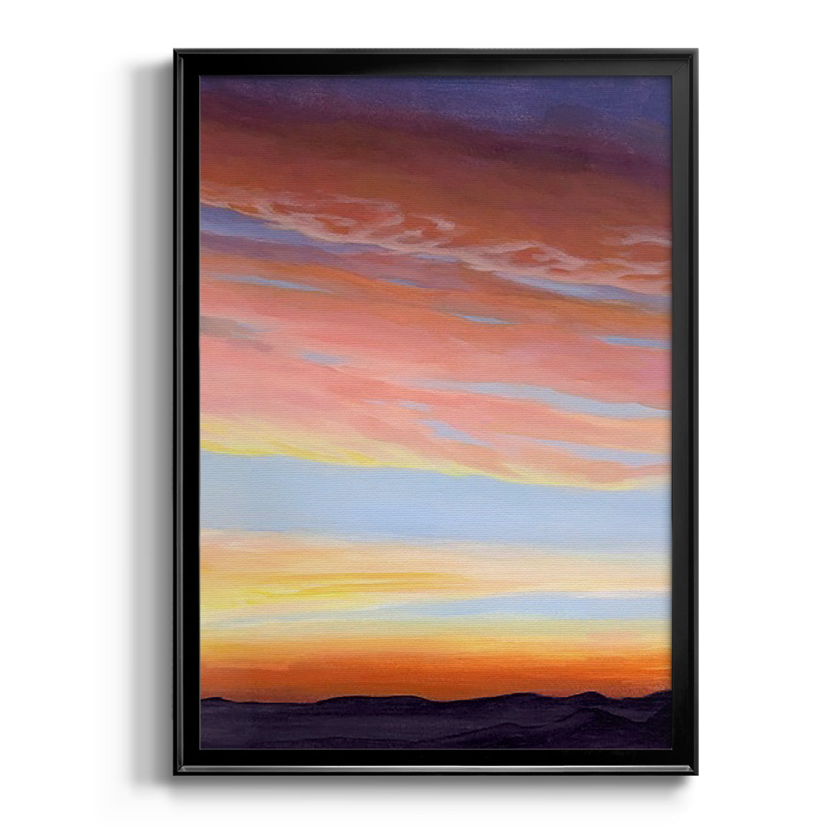 Ignited Dusk II - Modern Framed Canvas Print