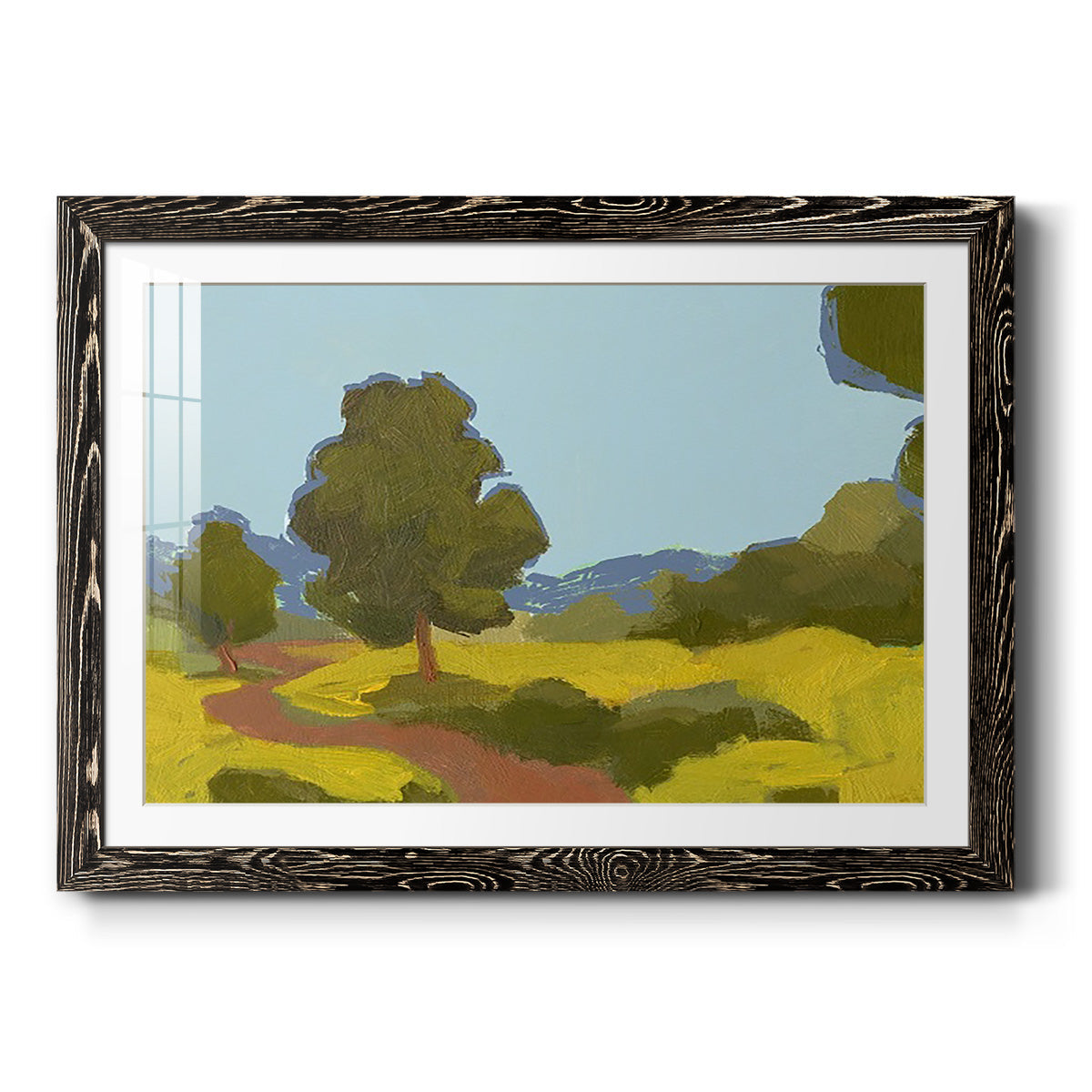 Bright Park I - Barnwood Framed Art Print