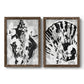 Ocean Inkblot I - Premium Framed Canvas 2 Piece Set - Ready to Hang